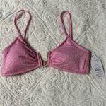 Time And Tru Pink with Gold U-Wire Bralette Bikini Swim Top Photo 3