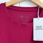 FIGS  Ribbed Longsleeve Underscrub in Deep Cranberry, Size Large Photo 7