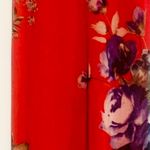 Steps NY women's STATEMENT red mesh floral cutout bodycon Midi dress size L Size L Photo 1