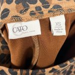 Cato Women's Knee-Length Skirt with Leopard Print Brown/Black, Elastic Waist Photo 2