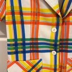 Vintage Kmart blue light special plaid blazer 10 Orange Photo 3