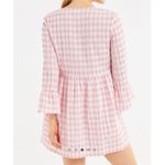 Urban Outfitters Seersucker Long Sleeve Mini Day Dress Medium Women’s Pink Photo 6