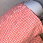 Orvis  checker print orange coral button down shirt Photo 1