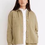 Madewell  green quilted button front top Photo 9