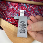 Catherines  Paisley Button Front Shirt Size 4X Red Lightweight Comfy Office Boho Photo 4