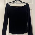 Z Supply Off The Shoulder Black Long Sleeve Top Photo 4