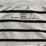 Motherhood  Maternity Black and White Striped Long Sleeve V-neck Tee Photo 1