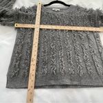 Madewell  Fringe-Stripe Pullover 100% Merino‎ Wool Gray Sweater Size XXS Photo 7