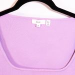 A.L.C. Belle Knit Stretch Square Neck Long Sleeve Lilac Purple Sweater Top M Photo 1