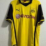 Puma BORUSSIA DORTMUND 2013 2014 HOME FOOTBALL SHIRT SOCCER JERSEY L  Photo 0