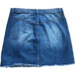 BDG Urban Outfitters Button Front Frayed Hem Denim Skirt Photo 1
