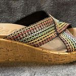 Skechers SKETCHERS Beverlee Womens Size 10 Wedge Cross Strap Sandals Shoes Rainbow Photo 4