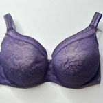 Cacique  Purple Modern Lace Longline Balconette lined Bra 44F 44DDD Photo 1