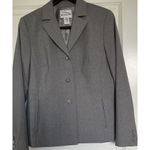 Pendleton Wool Blazer Jacket Women Sz 8 Gray Capsule Wardrobe Minimalist Career Photo 2
