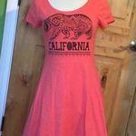 Bongo Coral California Print Sexy Bk DRESS NWT M Photo 0