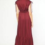 Entro Sleeveless Satin Maxi Dress Wine Red Garnet Photo 1