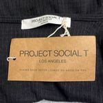 Project Social T Easy Breezy Crop Top Black Plunge Neck Twist Front Med NWT $68 Photo 5