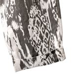 XCVI  Gray and White Ikat Boho Mid Rise Cuffed Drawstring Pants Size Large Photo 7