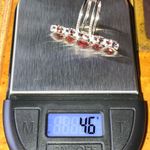 Natural Vermelho Red Garnet Sterling Silver Cocktail Ring Size 5.75 Photo 8