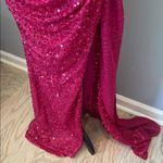 Elegant Pink Sequin Gown Maxi length large Photo 4
