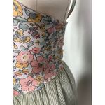 Abby & Evie Floral Print Tiered Maxi Dress Womens Size S Green White Pink Yellow Photo 3