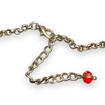 Womens Chunky Beaded Choker Necklace Statement Fashion Jewelry Red Gold Tone Photo 5