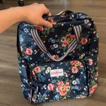 NWOT Cath Kidston Matt Oilcloth Multi Pocket Backpack in navy rose Photo 2