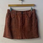 BDG Rust Snake Print Denim Mini Skirt Photo 0