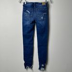 American Eagle  Blue Distressed Jegging Crop Jeans Women's 0 Regular Photo 3