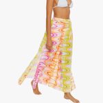 Becca ‎ Whirlpool Chiffon Cover-Up Pants Metallic Pink Beach Medium PinkVacation Photo 2