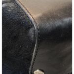 DKNY  Haircalf Fur Leather Black Satchel Bag Purse READ Photo 4