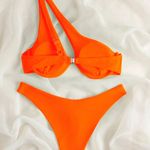 Orange Ribbed Bikini Size L Photo 1