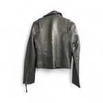 Rebecca Minkoff Olive Green Moto Jacket Size S Faux Vegan Leather Biker Coat NWT Photo 1