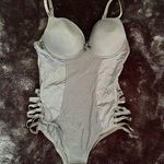 Prima Valentina Black Cutout Strappy Bodysuit Photo 0