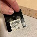 NWT Silver Tone Lilac Rhinestone Floral Earrings Glam Ames Faux Diamond Chic Classy Purple Photo 5