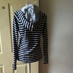 Tommy Bahama  Black and White Striped Varsity Jacket Photo 2