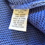 Habitat Cotton Blue Turtleneck Sweater Wooden Button Cuffs Womens Size Small Photo 5