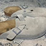 Birkenstock  Boston Soft Stone Coin Suede Photo 3