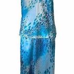 Victoria's Secret Victoria’s Secret blue animal print soft 2 piece PJ set Photo 0