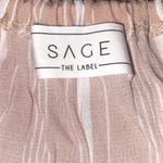 Sage THE LABEL Pink Striped Lightweight Tie Neck Sleeveless Tank Top Photo 3