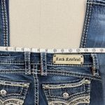 Rock Revival  Blue Skinny Jeans with Embroidered Pockets Photo 3