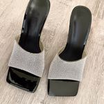 Forever 21 NEW Black Rhinestone Mule Heels Size 6 Photo 2