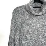EXPRESS Dark Gray Marled Knit Turtleneck Tunic Sweater Photo 2
