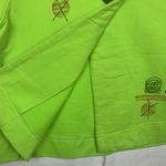 Neon Buddha womens medium lime green short sleeve button front chunky shirt Photo 6