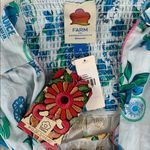 Farm Rio  size medium tiered midi cutout new Colorful Tropical Print Dress coveru Photo 11