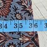 CAbi Women Dress XS Blue Floral Print Long Sleeve V Neck Shift Photo 7