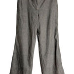 Ann Taylor LOFT Black White Herringbone Twill Wool Blend Wide Leg Trouser Pant 8 Photo 0