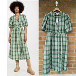 Derek Lam 10 Crosby Tiana Belted Wrap Dress size 12 Green Photo 1