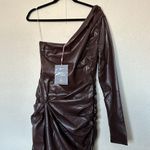 House Of CB 'Octavia' Cocoa Vegan Leather Maxi Dress NWT size M brown Photo 5