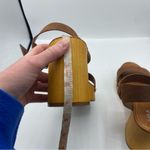 MIA  Nira Sabrinda Faux Leather Y2K Chunky Heel Cognac Sandal Size 9.5 Photo 5